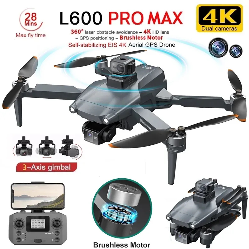 Drone Gimbal - L600 PRO MAX Drone GPS profesional,